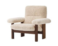 Křeslo Brasilia Lounge Chair, Sheepskin nature/dark stained oak