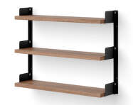 Police Tea Shelf, walnut/black