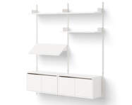 Policová sestava Living Shelf Cabinets Low w. Doors, white/white