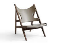 Křeslo Knitting Lounge Chair Leather, dark oak/Dakar 0311