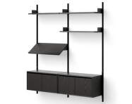 Policová sestava Living Shelf Cabinets Low w. Doors, black ash/black