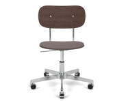 Kancelářská židle Co Task Chair, polished aluminium/dark oak