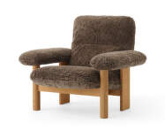 Křeslo Brasilia Lounge Chair, Sheepskin root/natural oak